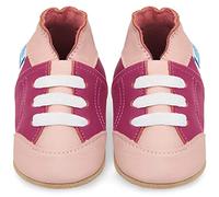 Soft Leather Baby’s Shoes - Newborn Baby’s Leather Booties with Suede Soles - First Steps Shoes - Newborn Baby’s Shoes - Shoes for Baby Boys or Girls. 6-12 Months Deportivas Rosa