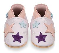 Soft Leather Baby’s Shoes - Newborn Baby’s Leather Booties with Suede Soles - First Steps Shoes - Newborn Baby’s Shoes - Shoes for Baby Boys or Girls. 0-6 months Stars