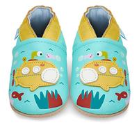 Soft Leather Baby’s Shoes - Newborn Baby’s Leather Booties with Suede Soles - First Steps Shoes - Newborn Baby’s Shoes - Shoes for Baby Boys or Girls. 0-6 months Deportivas Blu
