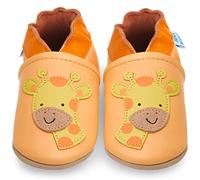 Soft Leather Baby’s Shoes - Newborn Baby’s Leather Booties with Suede Soles - First Steps Shoes - Newborn Baby’s Shoes - Shoes for Baby Boys or Girls. 0-6 months Giraffe