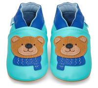 Soft Leather Baby Shoes with Suede Soles - Toddler Shoes - Infant Shoes - Pre Walker Shoes - Crib Shoes - Timmy Bear 0-6 Months