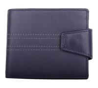 Soft Leather Bi-Fold RFID Protected Money / Credit Card Wallet VALITA Navy One Size