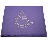 Soft Leather Disabled Badge Holder Wallet Disability Parking Badge Cover Holder by Hithika Disabled Blue Badge Display Holder (Purple)