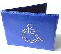 Soft Leather Disabled Badge Holder Wallet Disability Parking Badge Cover Holder by Hithika Disabled Blue Badge Display Holder (Blue)