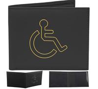 Soft Leather Disabled Badge Holder Wallet Disability Parking Badge Cover Holder by Hithika Disabled Blue Badge Display Holder (Black)