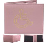 Soft Leather Disabled Badge Holder Wallet Disability Parking Badge Cover Holder by Hithika Disabled Blue Badge Display Holder (Baby Pink)