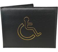 Soft Leather Disabled Badge Holder Wallet Disability Parking Badge Cover Holder PU Leather Disabled Badge Holder for Car Disabled Parking Permit Cover Holder Black Color Wallet