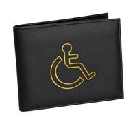 Soft Leather Disabled Badge Timer Parking Permit Holder Wallet Disability Cover (Black)