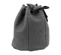 Soft Leather Drawstring Tobacco Bag Pouch Holder (Fossil Grey)