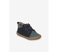 Soft Leather Lace-Up Boots, Designed for First Steps blue