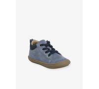 Soft Leather Lace-Up Boots, Designed for First Steps set blue