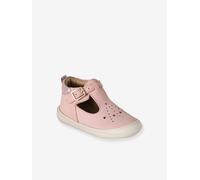 Soft Leather Pram Shoes for Babies, Designed for Crawling rose