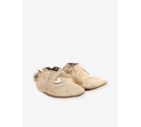 Soft Leather Pram Shoes for Babies, Mini Love 874682-10 by ROBEEZ© gold