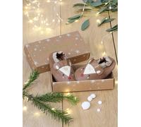 Soft Leather Reindeer Pram Shoes for Babies brown