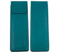 Soft Leather Slimline Glasses Spectacle Case in Turquoise