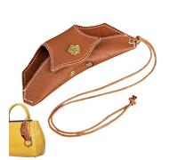 Soft Leather Sunglasses Bag - 1 PSC Case for with Wrist Strap | 17cm × 9cm Case, Holder Stand, Holder, Sunglasses Case for Men and , Travel