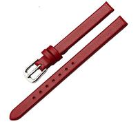 Soft Leather Watch Band Ladies Watch Strap 6mm 8mm 10mm 12mm Bracelet Ladies Small Leather Watch Strap, Red, 6mm