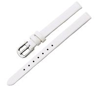 Soft Leather Watch Band Ladies Watch Strap 6mm 8mm 10mm 12mm Bracelet Ladies Small Leather Watch Strap, White, 10mm