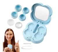 Soft Lens Cleaner, Ultrasonic Cleaning Device for Soft Lenses for Daily Care, Dustproof and Waterproof Storage Box for Daily Care on the Go at Work and Leisure