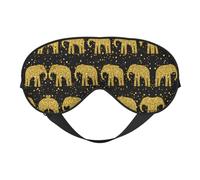 Soft Light Blocking Abstract Elephant Pattern Print Sleep Mask for Side Sleeper Women Men,Breathable Eye Mask with Adjustable Strap