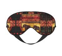Soft Light Blocking African Elephant Patchwork Print Sleep Mask for Side Sleeper Women Men,Breathable Eye Mask with Adjustable Strap