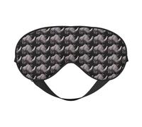 Soft Light Blocking Angry Rhino Print Sleep Mask for Side Sleeper Women Men,Breathable Eye Mask with Adjustable Strap