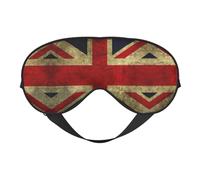 Soft Light Blocking British Flag Print Sleep Mask for Side Sleeper Women Men,Breathable Eye Mask with Adjustable Strap