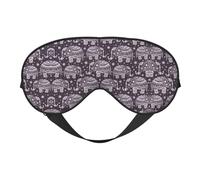 Soft Light Blocking Cartoon Cute Elephant Print Sleep Mask for Side Sleeper Women Men,Breathable Eye Mask with Adjustable Strap