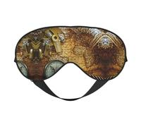 Soft Light Blocking Compass and Old World Map Print Sleep Mask for Side Sleeper Women Men,Breathable Eye Mask with Adjustable Strap