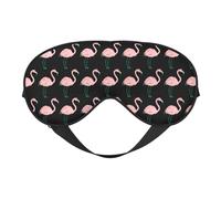 Soft Light Blocking Hand Painted Flamingo Bird Print Sleep Mask for Side Sleeper Women Men,Breathable Eye Mask with Adjustable Strap