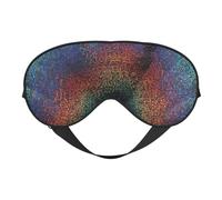 Soft Light Blocking Holographic Dreams Print Sleep Mask for Side Sleeper Women Men,Breathable Eye Mask with Adjustable Strap