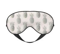 Soft Light Blocking Lovely Pineapple Print Sleep Mask for Side Sleeper Women Men,Breathable Eye Mask with Adjustable Strap