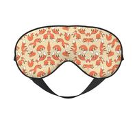 Soft Light Blocking Many Foxes Print Sleep Mask for Side Sleeper Women Men,Breathable Eye Mask with Adjustable Strap