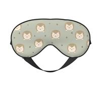 Soft Light Blocking Many Hedgehogs Print Sleep Mask for Side Sleeper Women Men,Breathable Eye Mask with Adjustable Strap