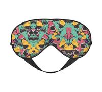 Soft Light Blocking Shark Pattern Print Sleep Mask for Side Sleeper Women Men,Breathable Eye Mask with Adjustable Strap