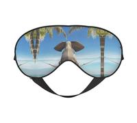 Soft Light Blocking Tropical Swing Elephant Print Sleep Mask for Side Sleeper Women Men,Breathable Eye Mask with Adjustable Strap