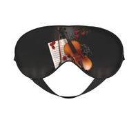 Soft Light Blocking Violin Sheet Music Print Sleep Mask for Side Sleeper Women Men,Breathable Eye Mask with Adjustable Strap