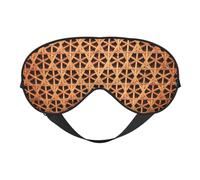 Soft Light Blocking Wicker Woven Grid Print Sleep Mask for Side Sleeper Women Men,Breathable Eye Mask with Adjustable Strap