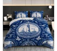 Soft Lightweight Duvet Cover Set Ocean Shark Print Three Piece Bedding Sets King 91x87 inch, Hypoallergenic Microfiber Beige Duvet Cover Set For Kids Teen Adult