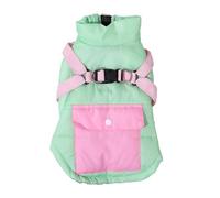 Soft Lightweight Outdoor Windproof Waterproof Snow Warm Shiba Inu Bulldog Yorkshire Terrier Pug Jacket With Harness,A,2XL