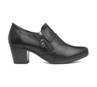 Jana Women’s Loafers with Zip Vegan, Schwarz, 4 UK
