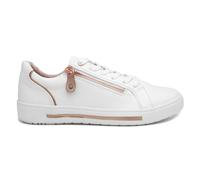 Soft Line Womens Shoes White Adults Ladies Zip Up Lace Up Wide Fit Jenny SIZE