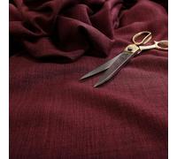 Soft Linen Look Drapes Blinds Ocean Upholstery Fabric, Wine Red