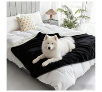 Soft Liquid Pee Proof Pet Blanket for Dog Puppy Cat, Waterproof Dog Blankets for Extra Large Dogs, Sherpa Fleece Puppy Blanket, Protector Cover for Small Medium Large Dogs Cats,Black,59 * 79in