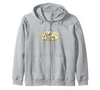 Soft Living Era, Cozy Lifestyle, Mental Wellness Zip Hoodie