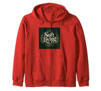 Soft Living Era, Cozy Lifestyle, Mental Wellness Zip Hoodie