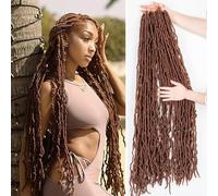 Soft Locs Crochet Hair crochet locs 30 Inch New Faux Locs Crochet Braids Hair 6 Packs/lot 90g Goddess Locs Synthetic Hair Extend Soft Locs Braiding Hair for Women (30 Inch (Pack of 6), 30#)