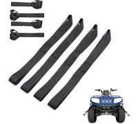 Soft Loop Tie Down Straps, 4-Pack Heavy Duty Nylon Ratchet Straps for ATV UTV Motorcycle, 600LB Break Strength, Black