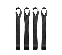 Soft Loop Tie Down Straps - 4 Pcs Heavy Duty Nylon Lashing Loops Straps Webbing Cargo Straps Maximum Load 800KG for Motorcycle Handlebar, Roof Rack, Wheelchair, Camping Hanging Tool (Black)