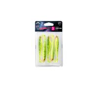 Soft lure Fox Rage slick shad ultra UV lemontiger 3.5" x 5 Jaune 9 cm